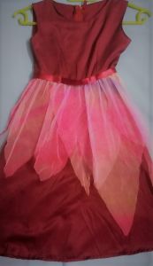 Kids Costumes to Hire - Burgandy dress with tulle 